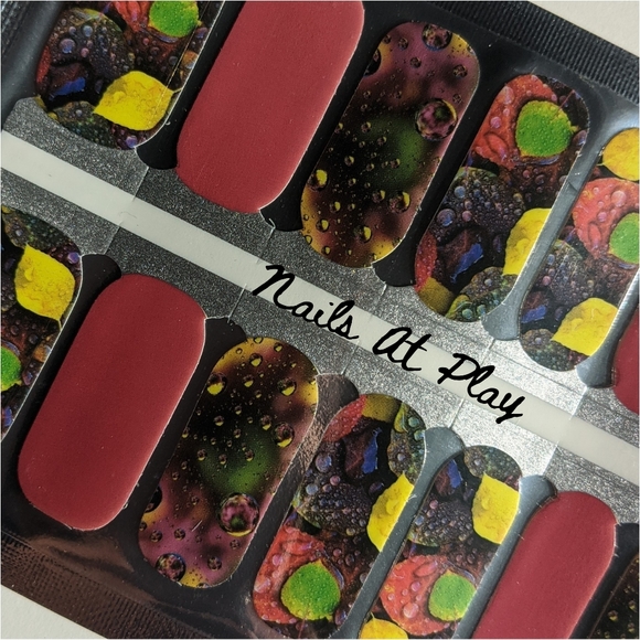Nails at Play Other - 5 for $15 Nail Wraps- Raindrops on Leaves
